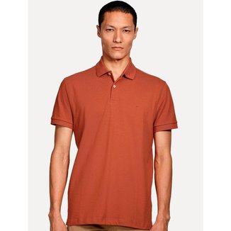Polo Aramis Masculina Piquet Basic Mono Terracota