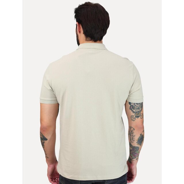 Polo Aramis Masculina Piquet Inner Detail Cáqui Claro