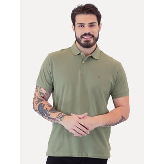 Polo Aramis Masculina Regular Basic Piquet Dark Verde Sálvia
