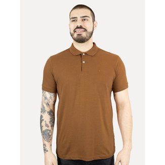Polo Aramis Masculina Regular Basic Piquet Marrom