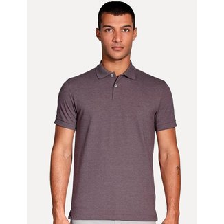 Polo Aramis Masculina Regular Basic Piquet Roxo Mescla