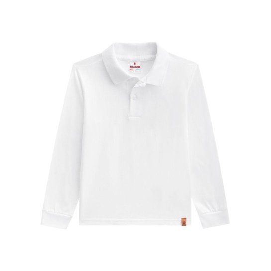 Polo Brandili Infantil Básica Menino - Branco