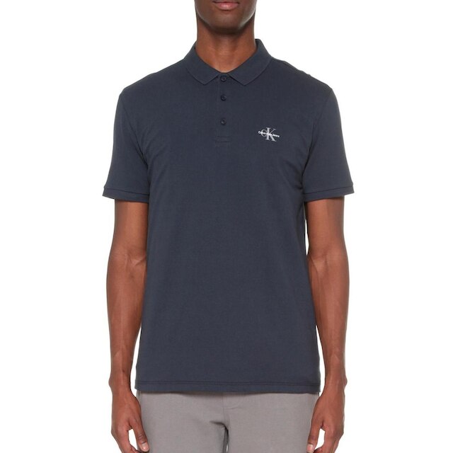 Polo Calvin Klein Jeans Masculina Piquet Regular Re Issue Azul Marinho