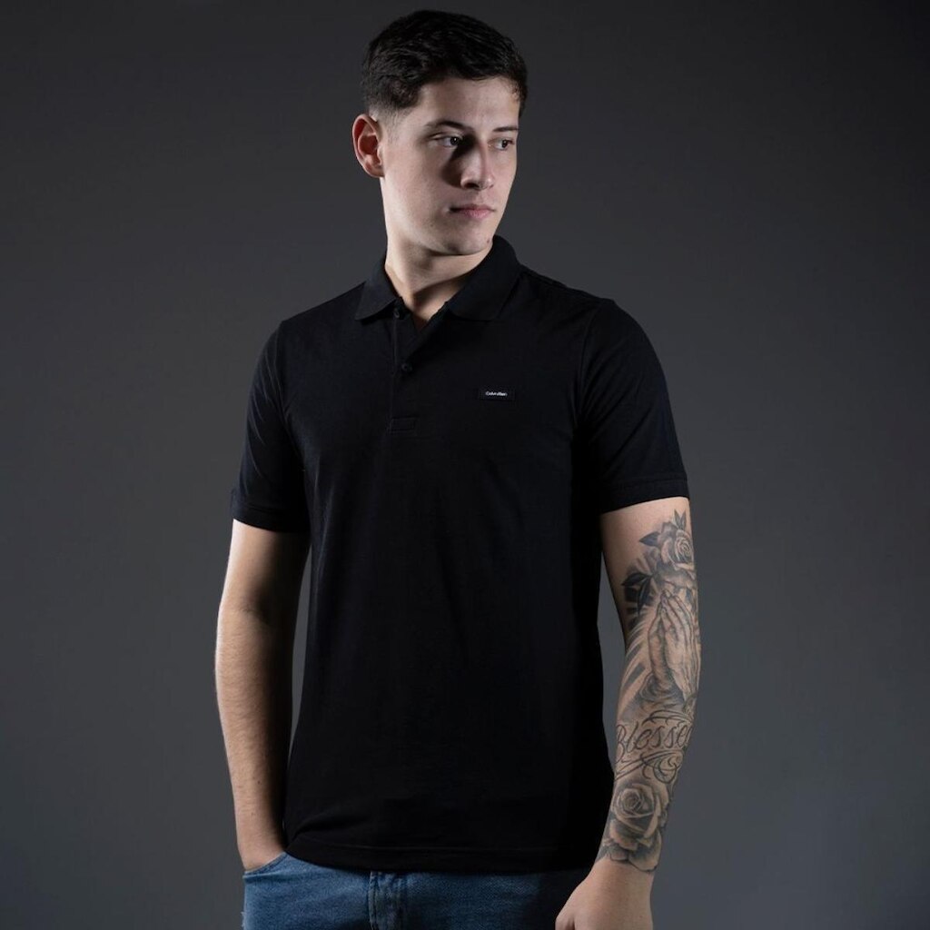 POLO CALVIN KLEIN PRETA K10K111196 0987 Calvin Klein
