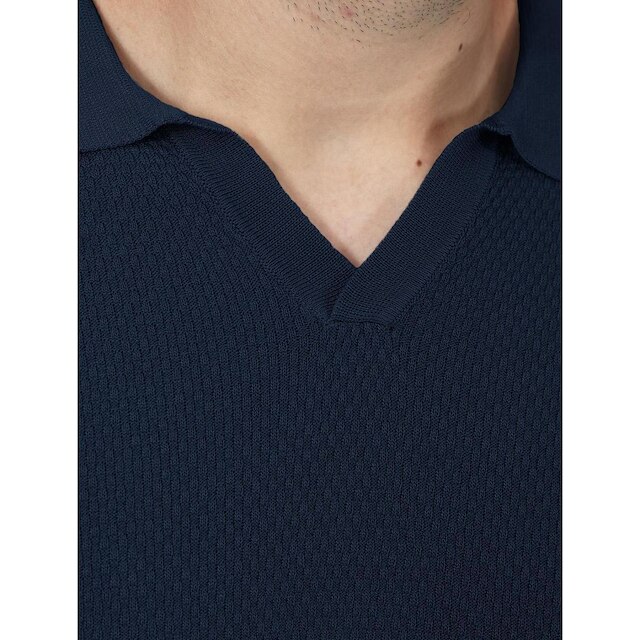 Polo Dixen Masculina Tricot Manga Curta Azul Marinho