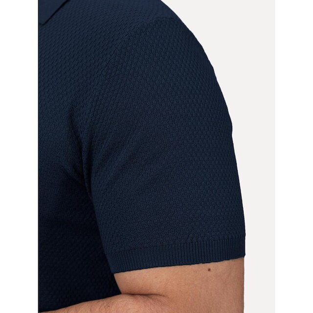 Polo Dixen Masculina Tricot Manga Curta Azul Marinho