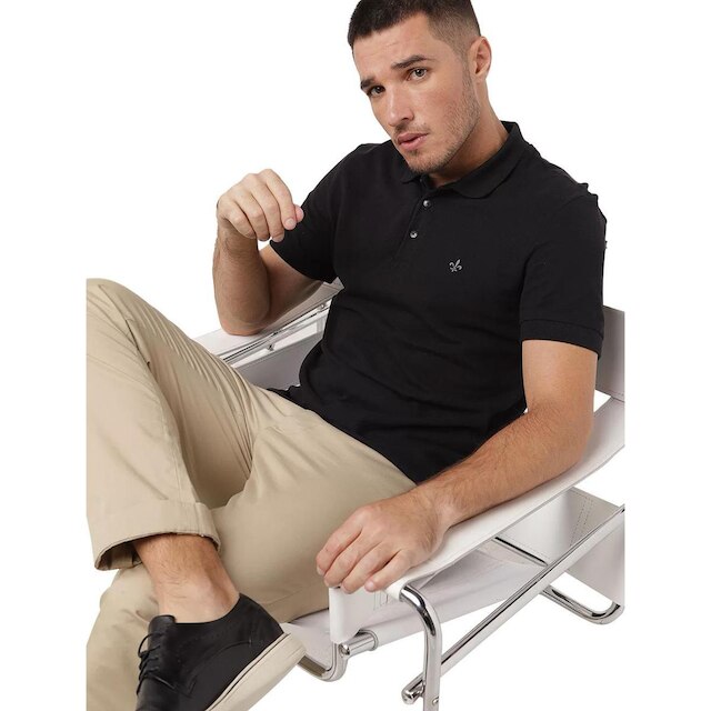 Polo Dudalina Masculina Essentials Extra Cotton Dark Icon Preta