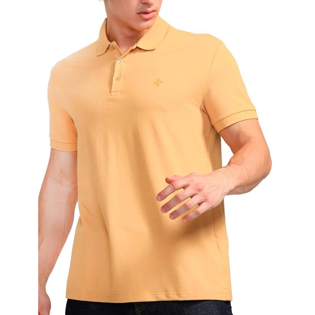 Polo Dudalina Masculina Piquet Essentials Extra Cotton Amarelo Médio