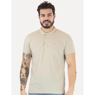 Polo Dudalina Piquet Essentials Cotton Basica Modal Cáqui Claro