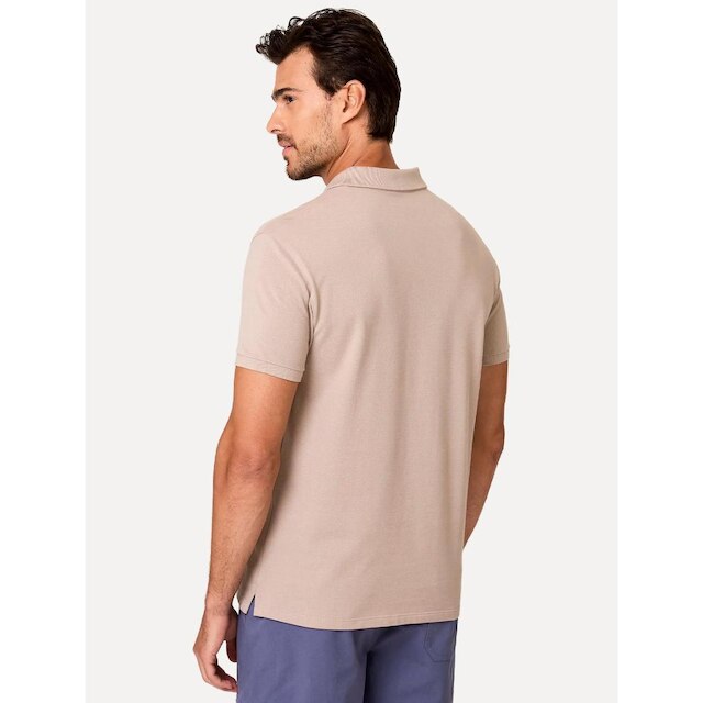 Polo Dudalina Piquet Essentials Cotton Basica Modal Cáqui Claro