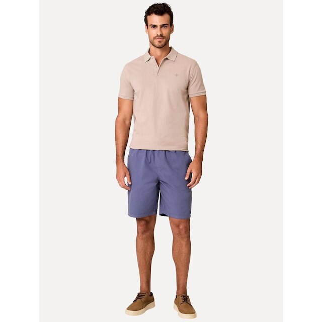 Polo Dudalina Piquet Essentials Cotton Basica Modal Cáqui Claro