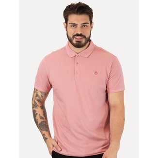 Polo Dudalina Piquet Essentials Cotton Basica Modal Rosa Claro