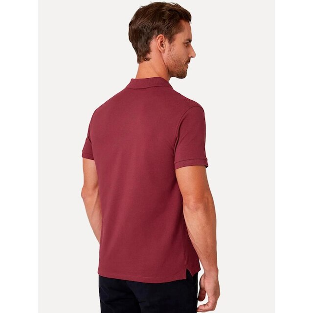 Polo Dudalina Piquet Essentials Cotton Basica Modal Vermelho Escuro
