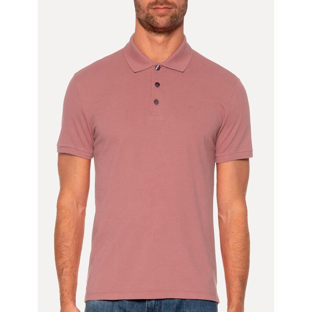 Polo Ellus Masculina Piquet Classic Easa Rosa Escuro