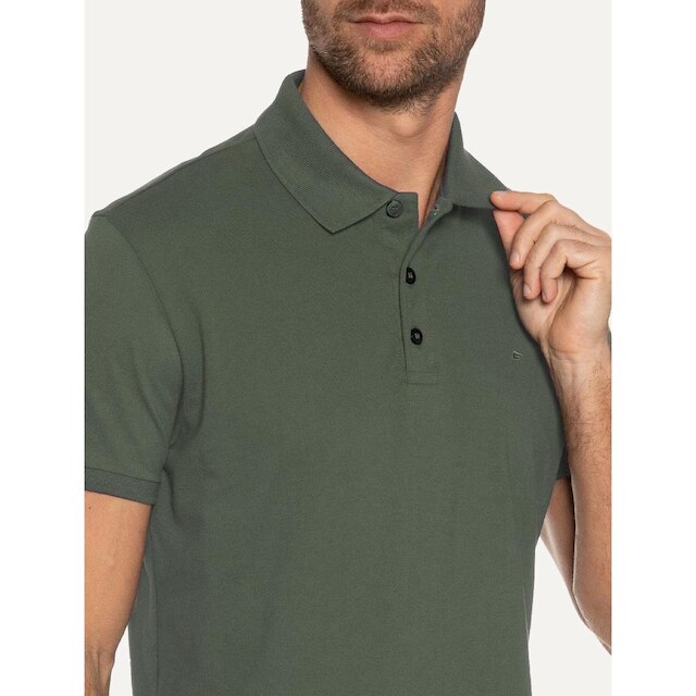Polo Ellus Masculina Piquet Classic Easa Verde Militar