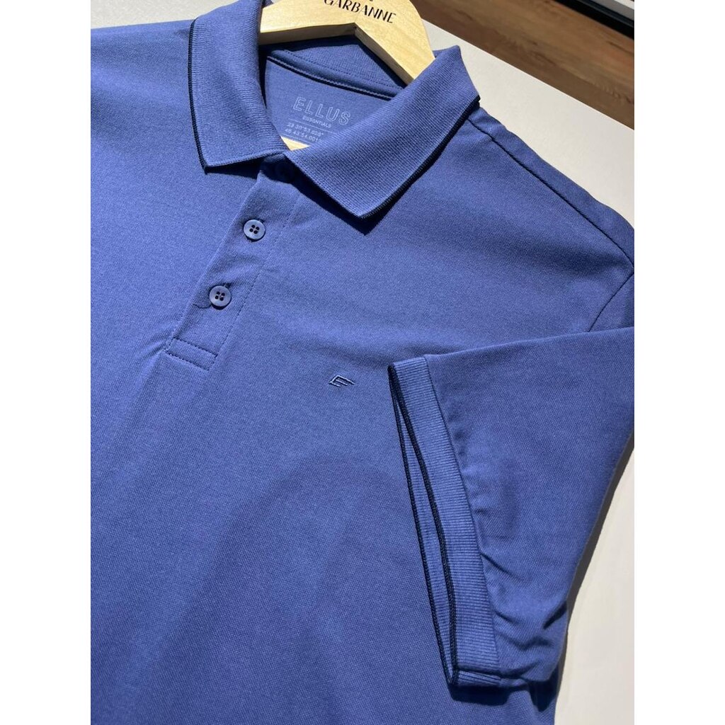 Polo Ellus Piquet Masculina Com Friso