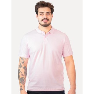 Polo Forum Masculina Piquet Basic Rosa Claro