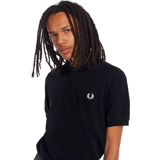 Polo Fred Perry Masculina Regular Piquet Plain Logo Azul Marinho