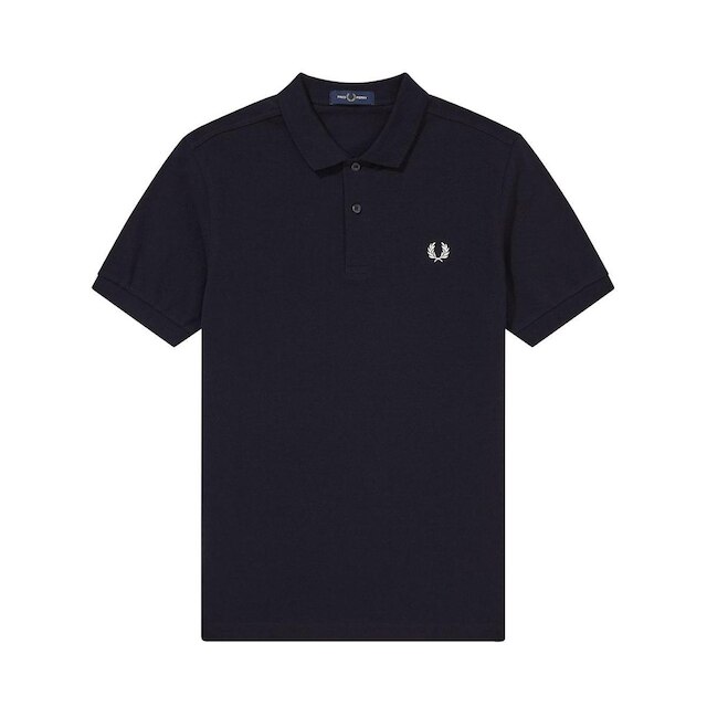 Polo Fred Perry Masculina Regular Piquet Plain Logo Azul Marinho