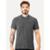 Polo Guess Masculina Piquet Bordado Friso Gola Cinza Escuro Mescla - Cinza