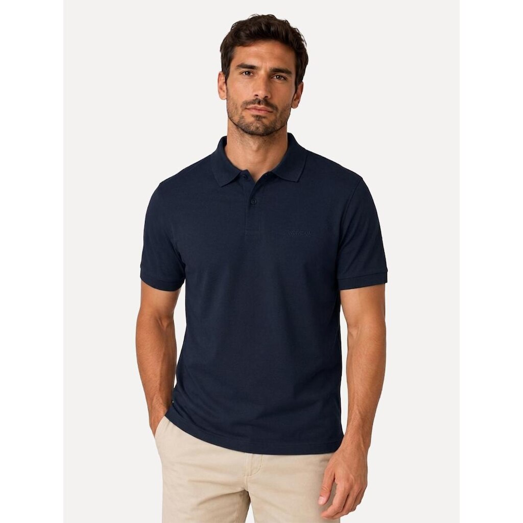 Polo Individual Masculina Comfort Pima Soft Touch Azul Marinho