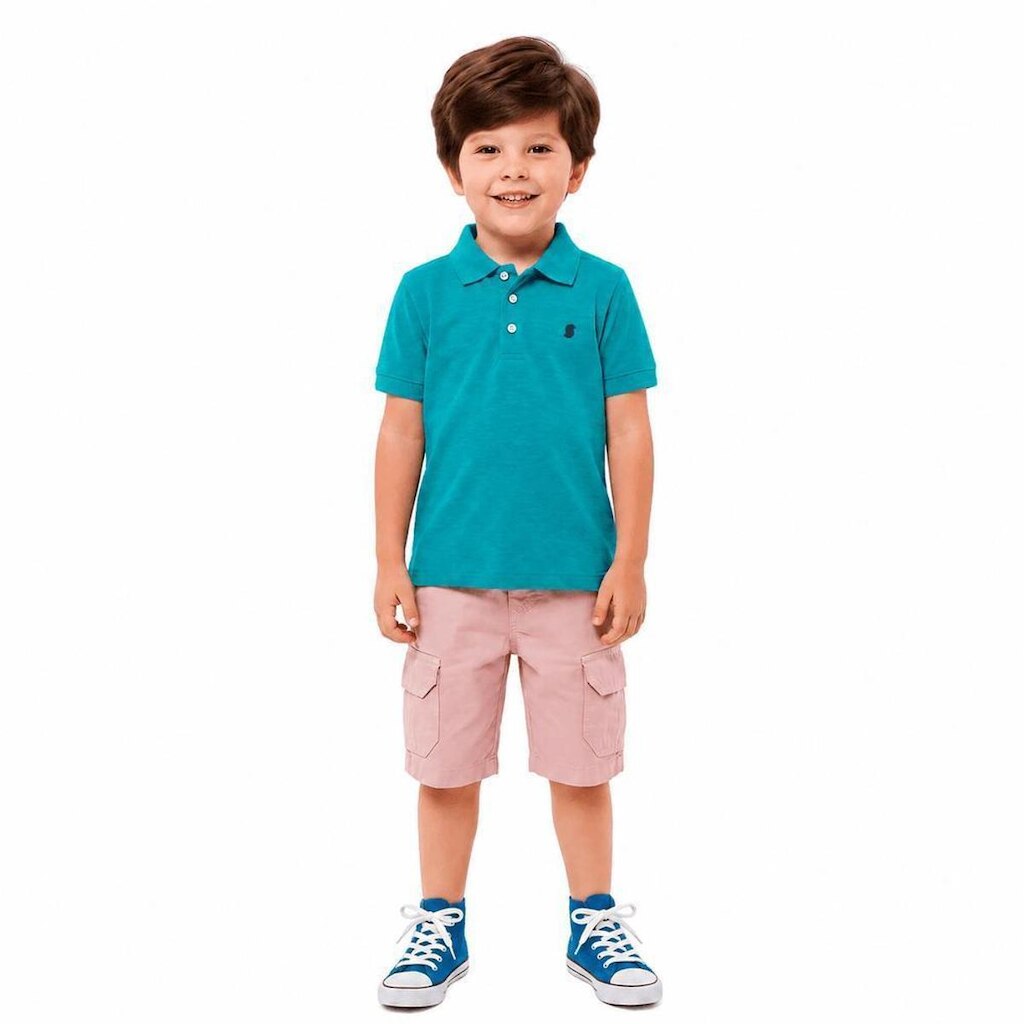 Polo Infantil Menino Basiquinho Fun Alphabeto
