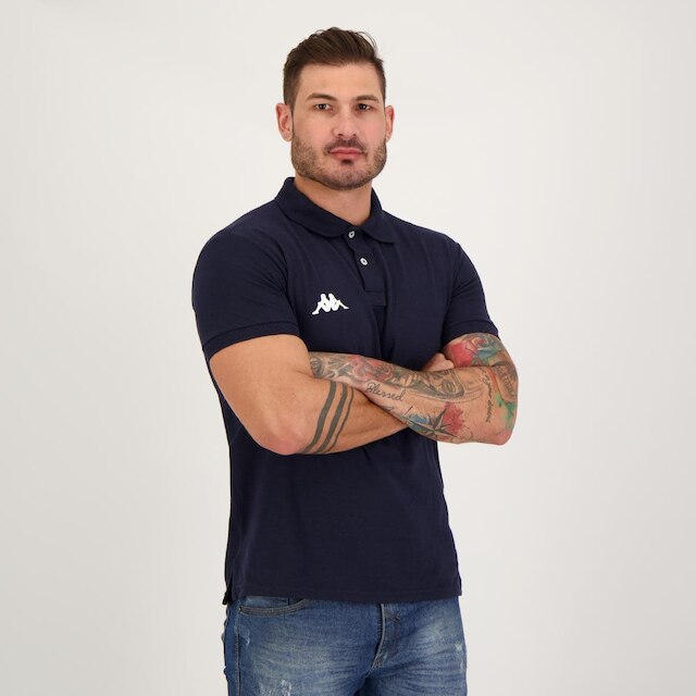 Polo Kappa Essential Sport Marinho