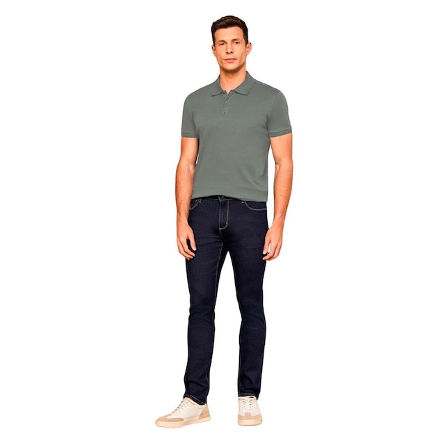 Polo Lado Avesso Suedine Pima Masculina