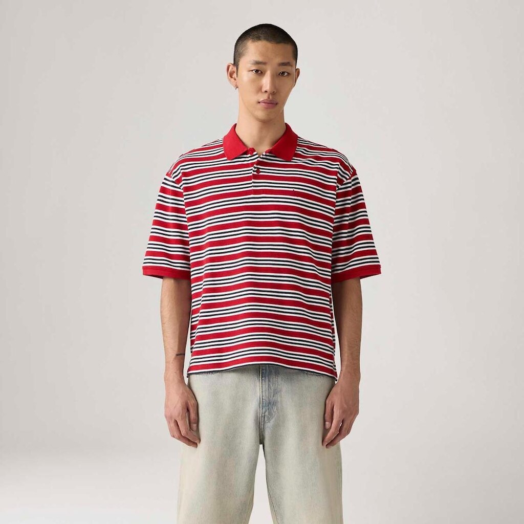 Polo Levi's Finn Boxy Vermelha Manga Curta Masculina
