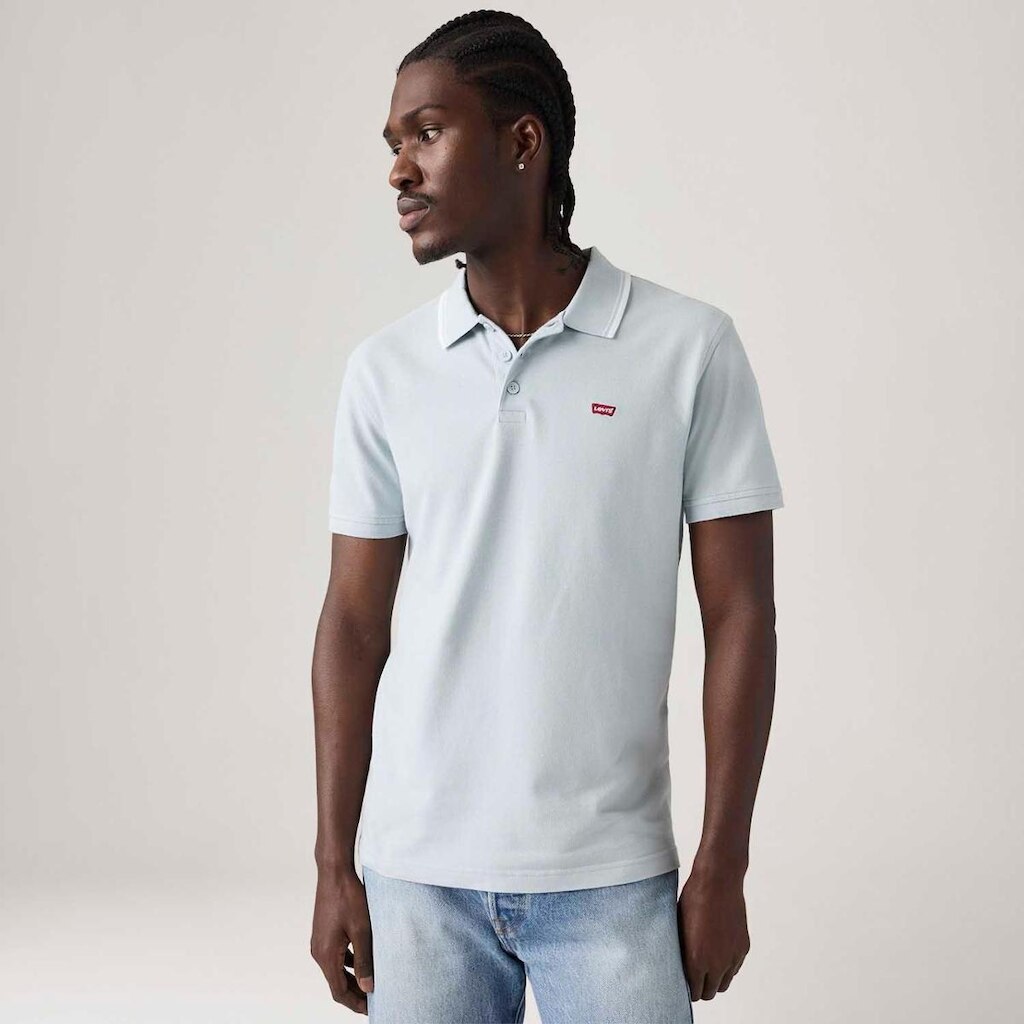Polo Levi's Housemark Azul Manga Curta Masculina
