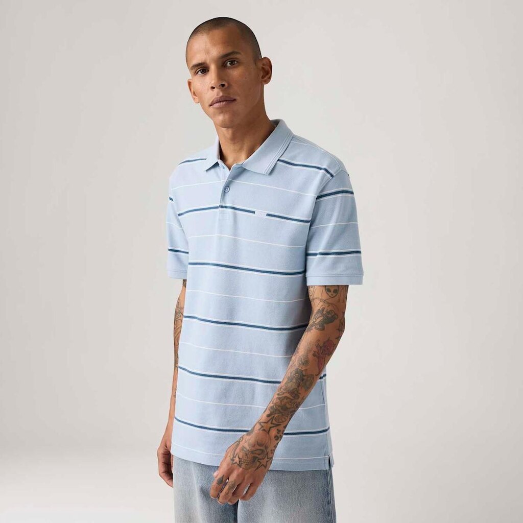 Polo Levi's Icon Azul Manga Curta Masculina
