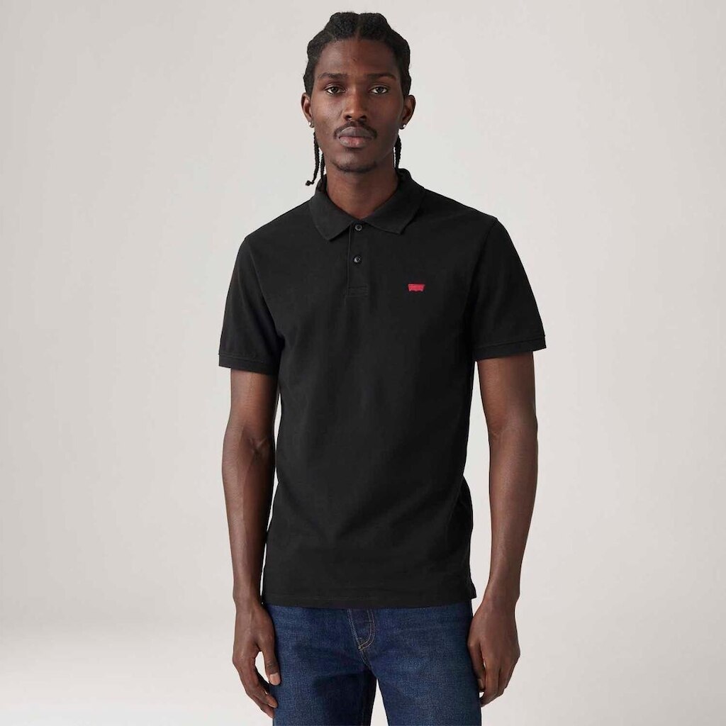 Polo Levi's Slim Housemark Preta Masculina