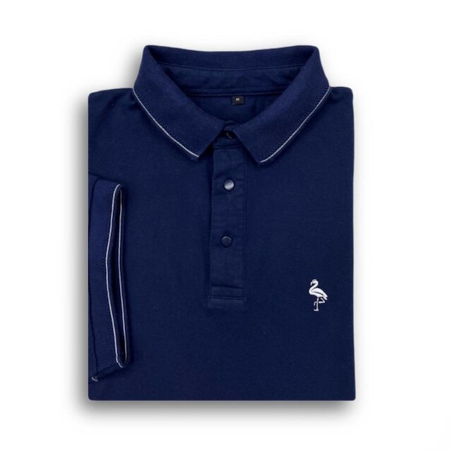 Polo Marinho Adonis Algodão