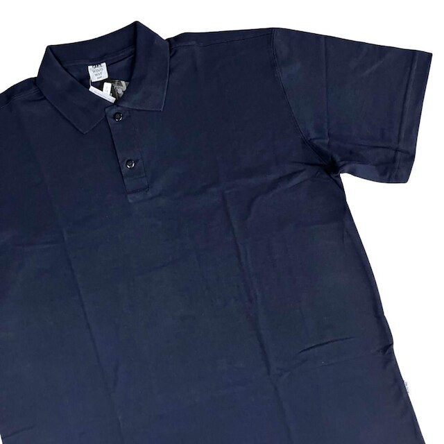 Polo Masculina Azul Marinho Plus Size G1 Ao G5 Malha Mescla