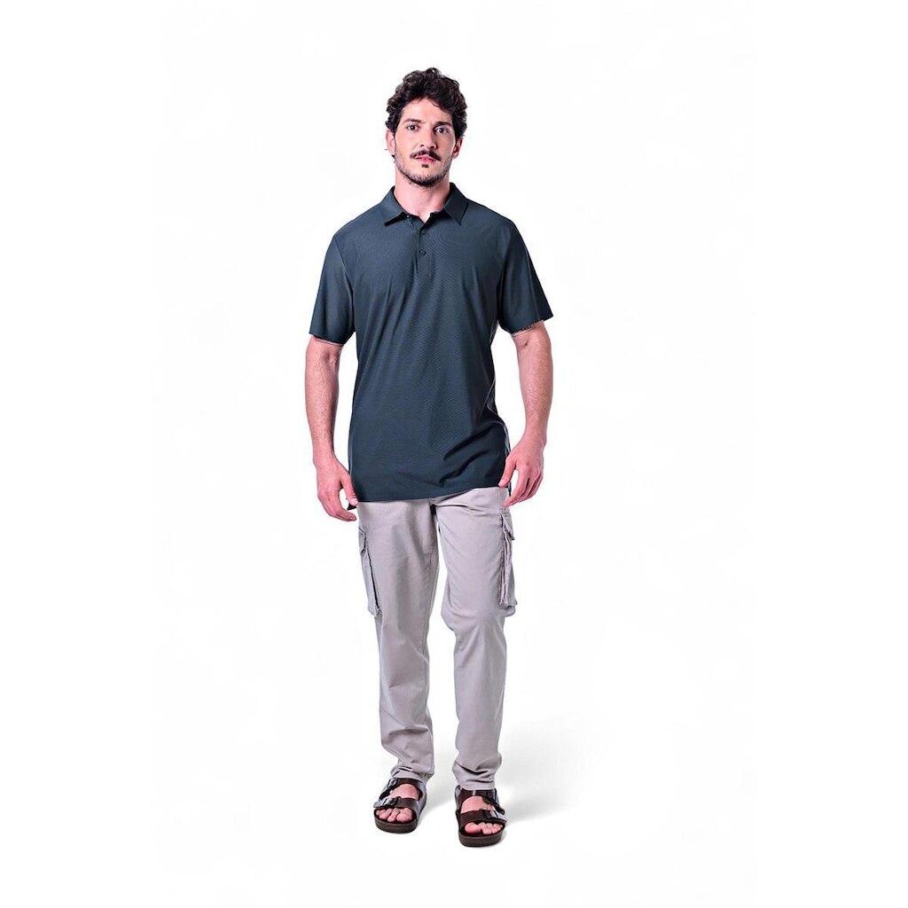 Polo Masculina Botão