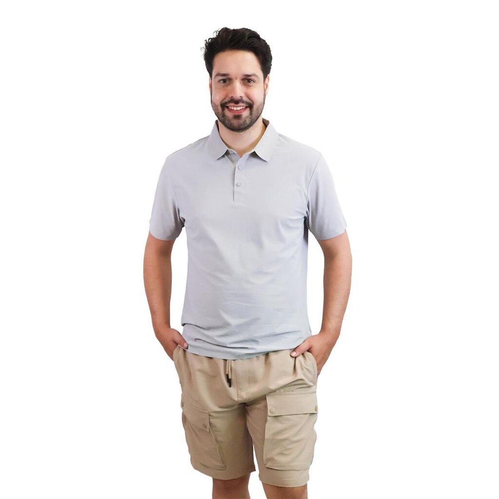 Polo Masculina Botão