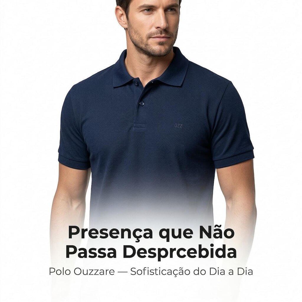 Polo Ouzzare Masculina Conforto e Estilo Todo Dia ZZ70926