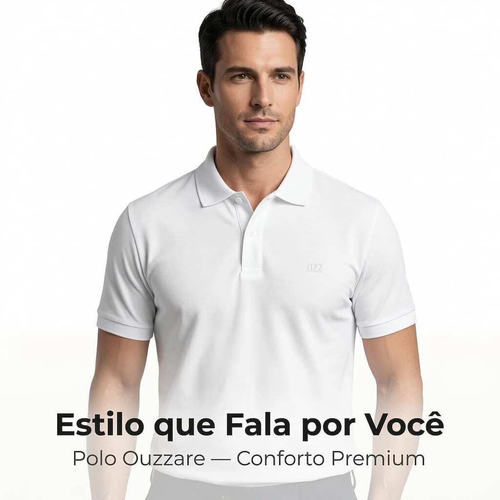 Polo Ouzzare Masculina Conforto e Estilo Todo Dia ZZ70926