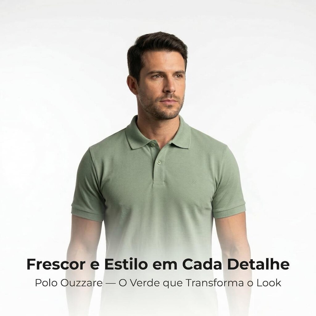 Polo Ouzzare Masculina Conforto e Estilo Todo Dia ZZ70926