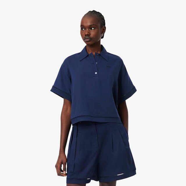 Polo Oversized em Sarja Fluida