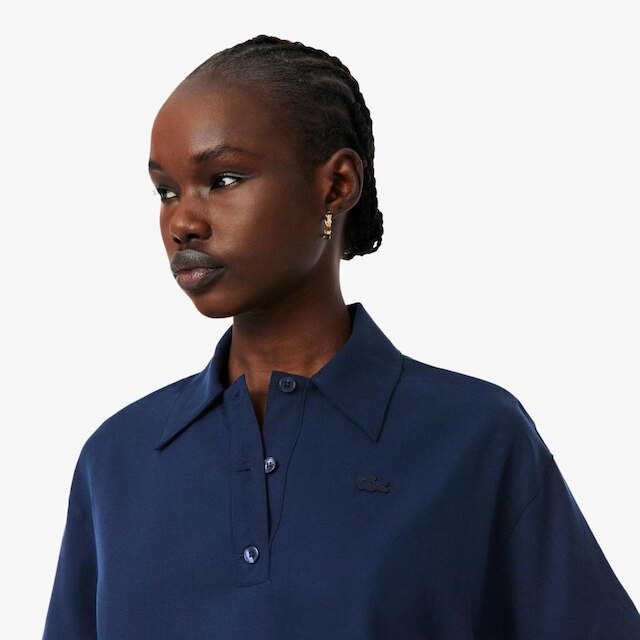 Polo Oversized em Sarja Fluida