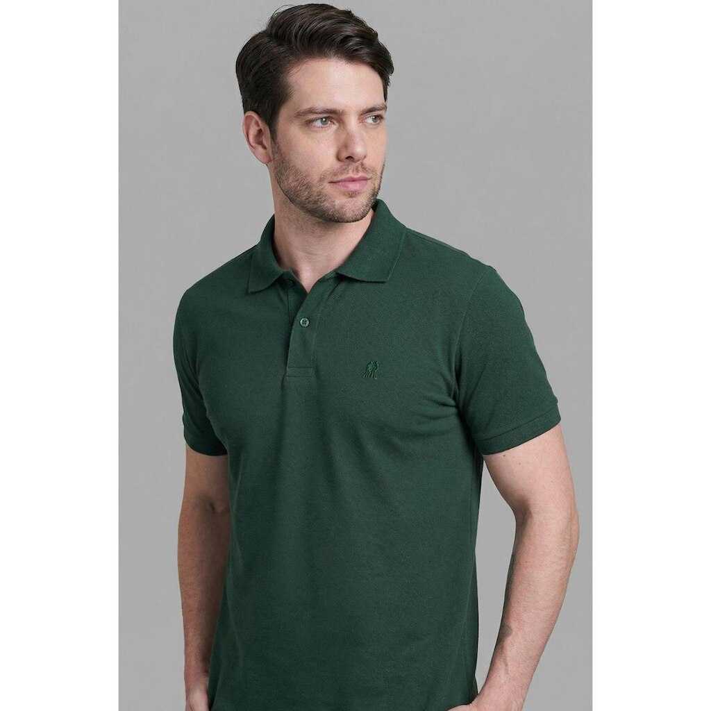 Polo Piquet Lisa Com Botão Polo Wear Médio