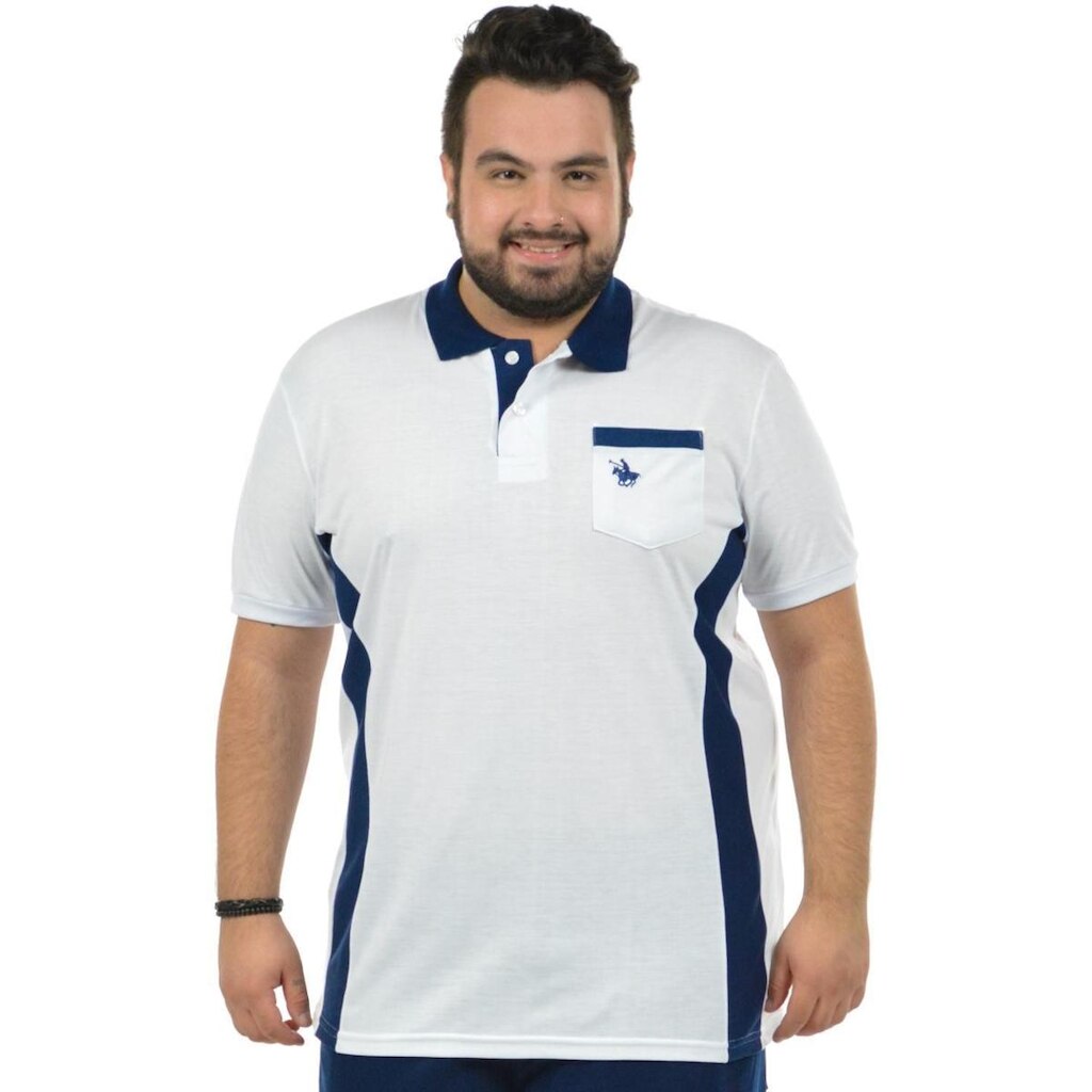 Polo plus size linear fenomenal(sem elasticidade) Vermelho 54