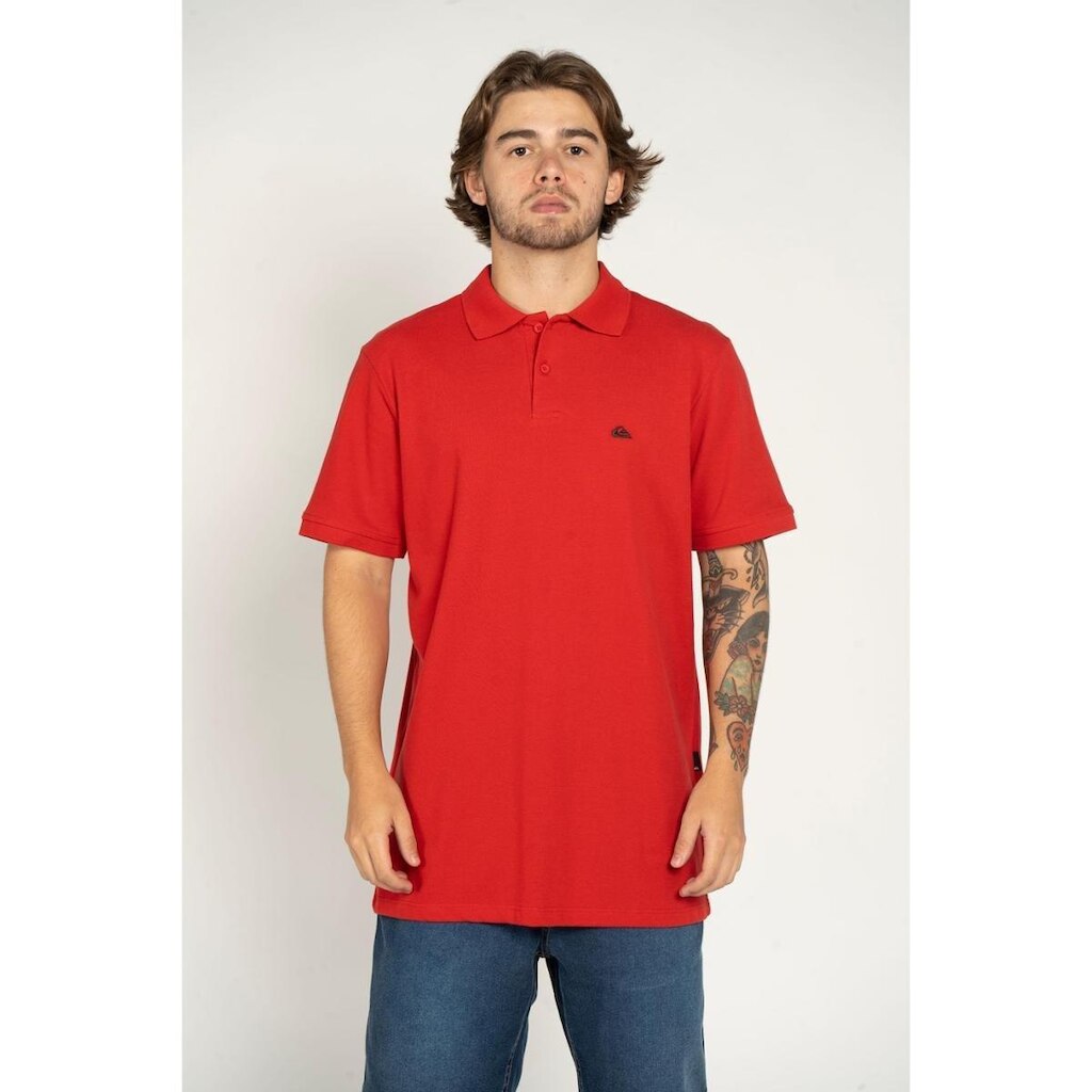 Polo Quiksilver M/C Embroidery Piquet Vermelho-Vermelho-GG