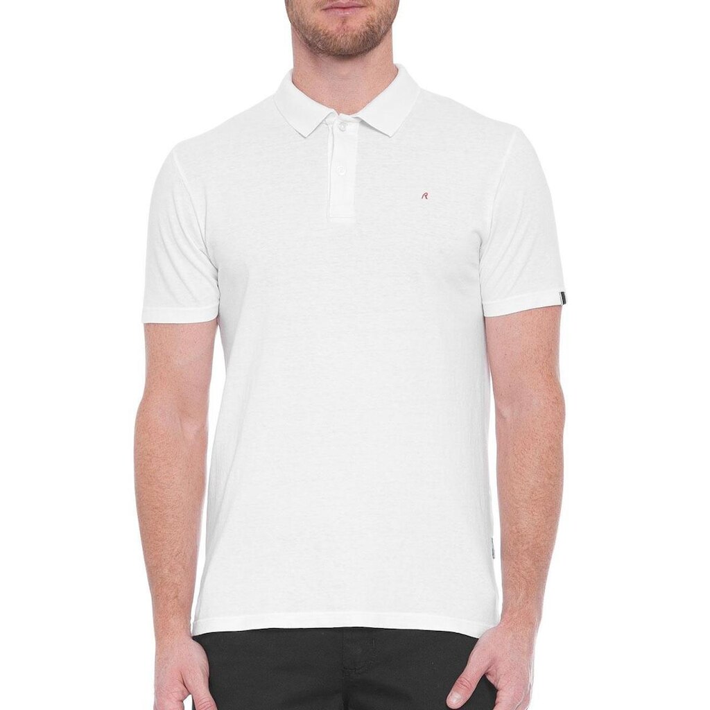 Polo Replay Masculina Malha Red Icon Branca