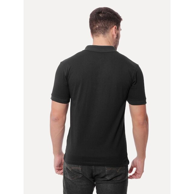 Polo Von der Volke Masculina Malha Origineel Label Preta
