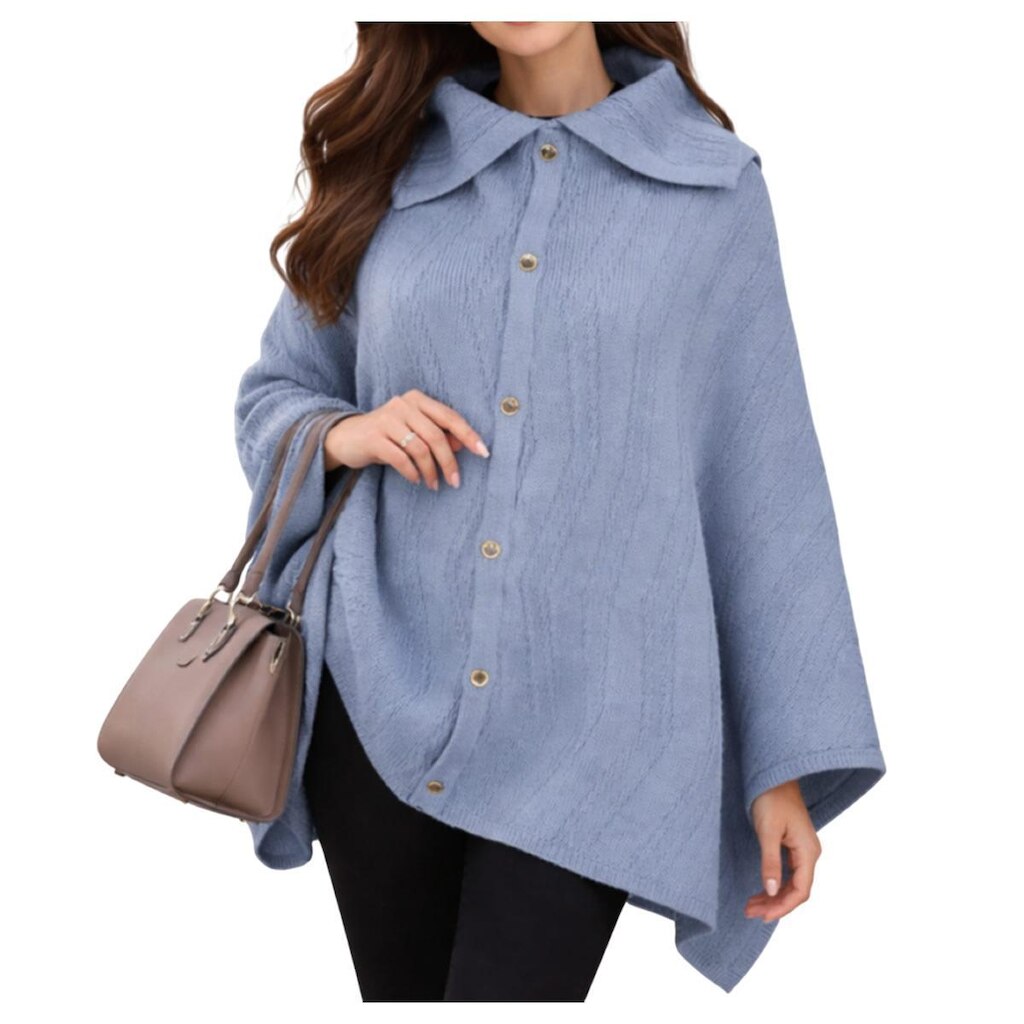 Poncho Feminino Alpelo Tricot Casual Chique - 101000