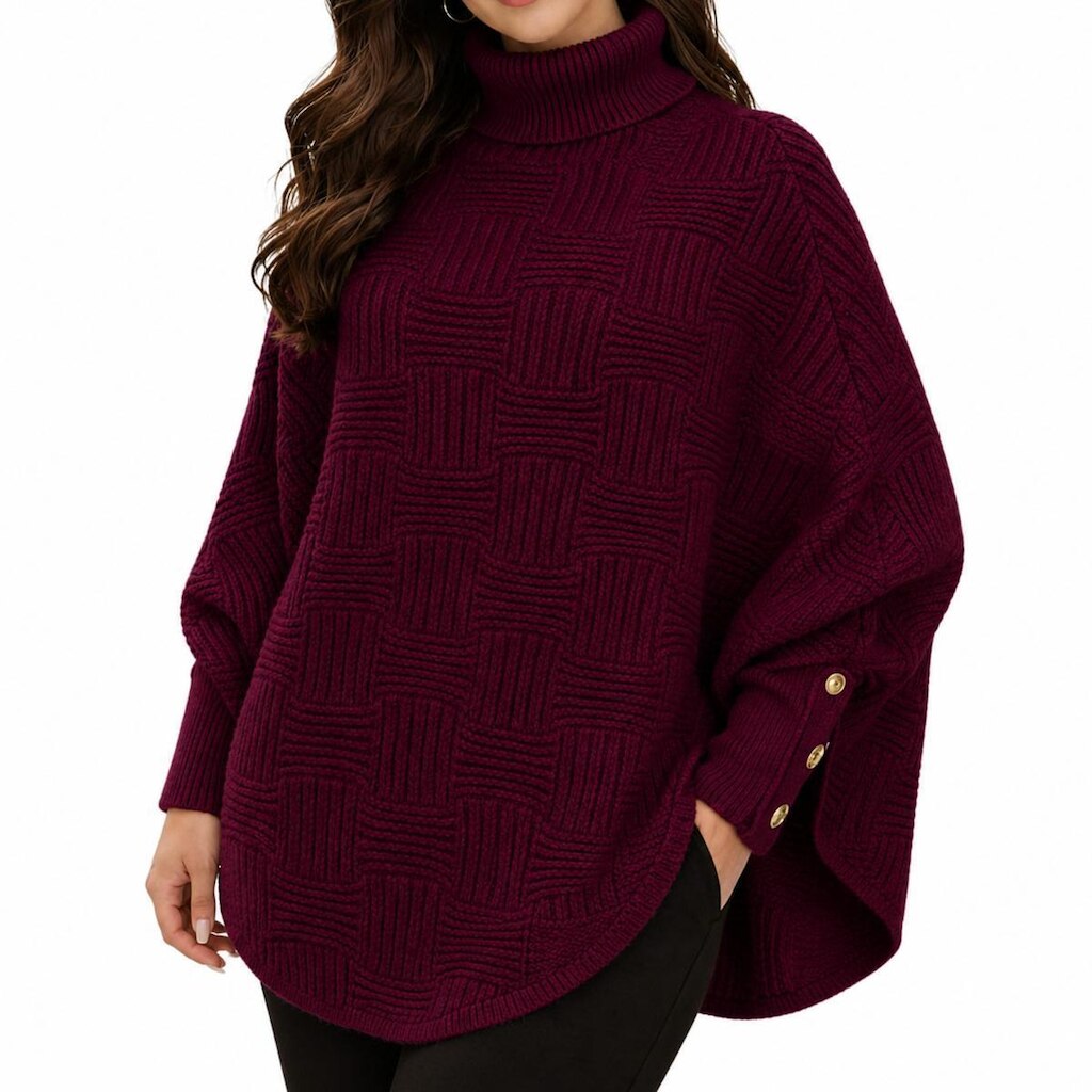 Poncho Feminino Alpelo Tricot Tamanho Unico - 1010003