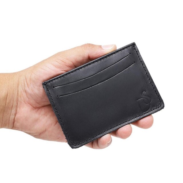 Porta Cartoes Carteira Masculina Couro Fossil Slim Premium Compacta Repartiçoes CNH Cedulas