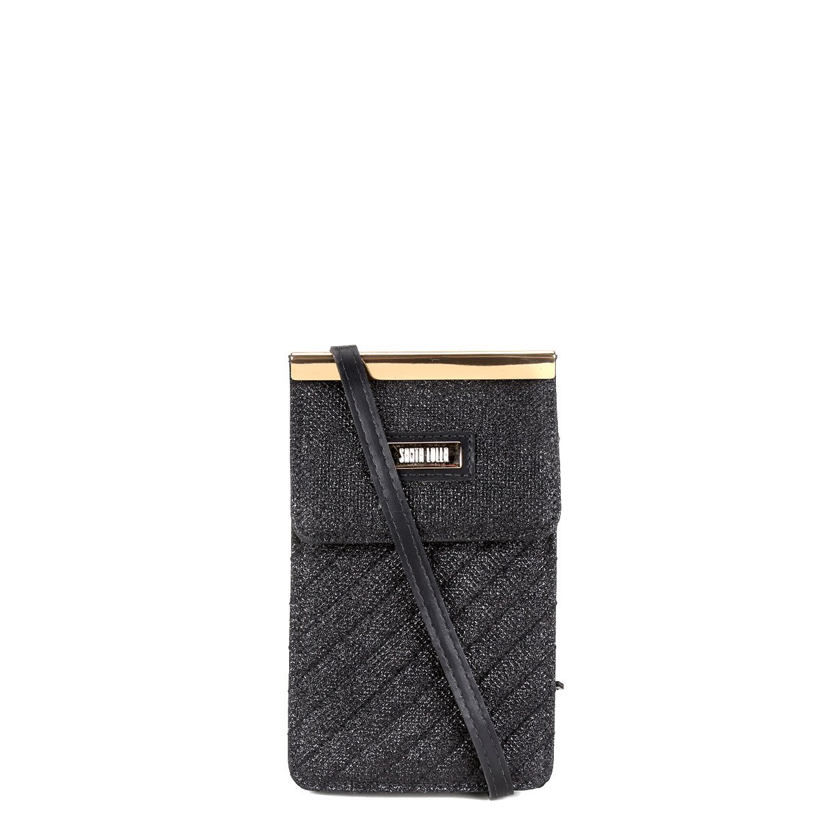Porta Celular Santa Lolla com Listras Feminino - Preto | Zattini